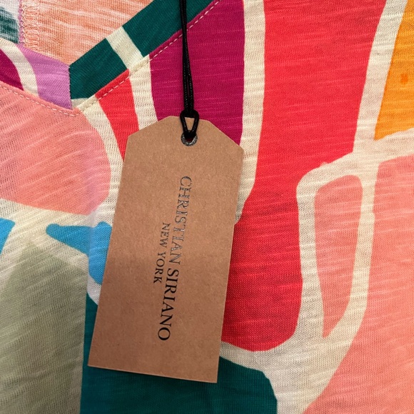NWT! Christian Siriano Women’s 100% Linen Colorful Size 1xl Bright Hilow Blouse - Picture 11 of 14
